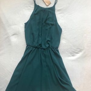 Francesca's Knee Length Emerald Cocktail Dress